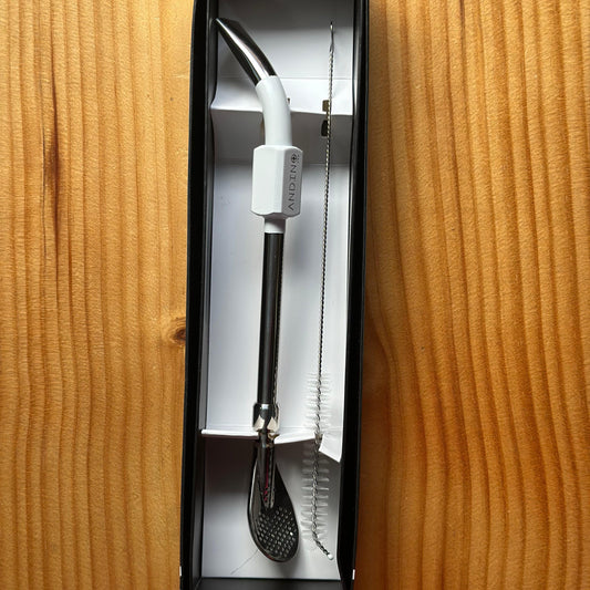 Bombilla Andino de Acero Inoxidable Verde + Limpiador y Caja - Emporio Pewmayen