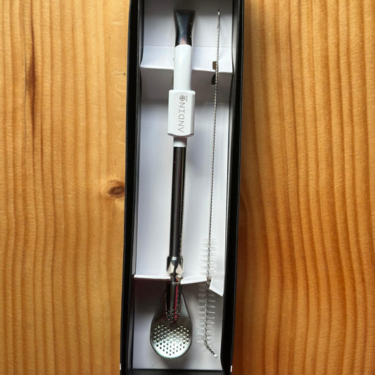 Bombilla Andino de Acero Inoxidable Verde + Limpiador y Caja - Emporio Pewmayen