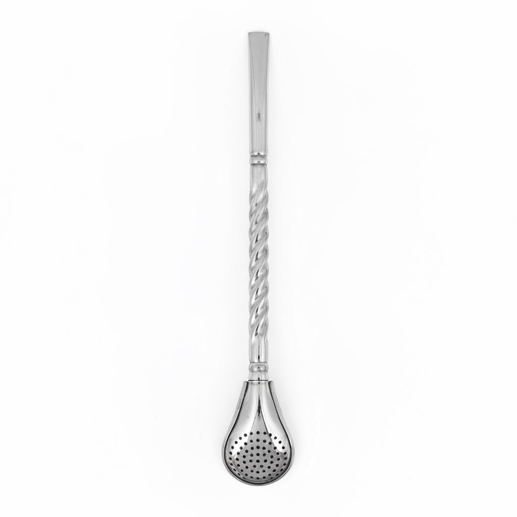 Bombilla Metálica para Mate de 19 cm con Filtro Cuchara