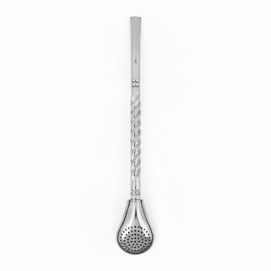 Bombilla Metálica para Mate de 19 cm con Filtro Cuchara