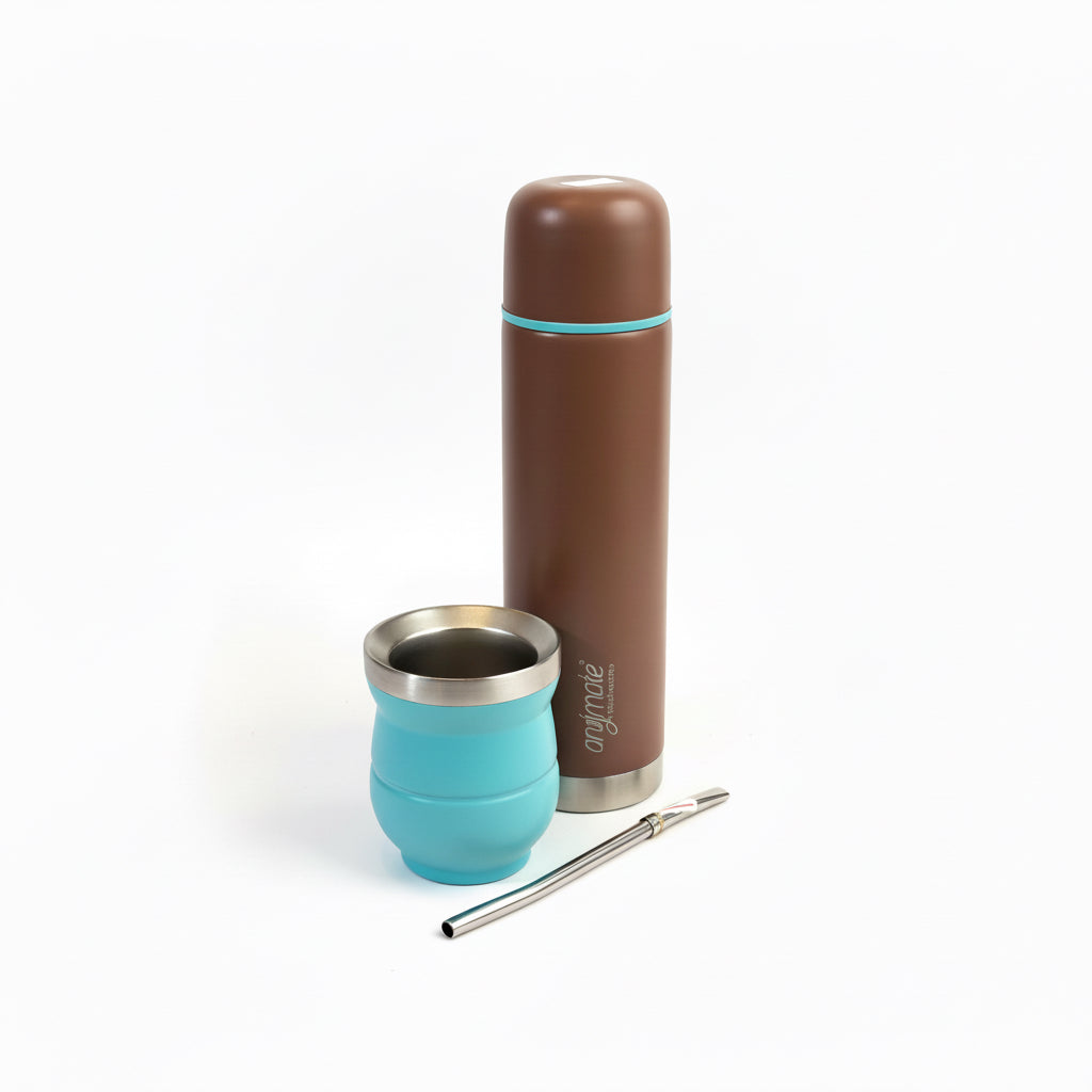 Set Matero Termo 500 ml Mate y Bombilla - Emporio Pewmayen