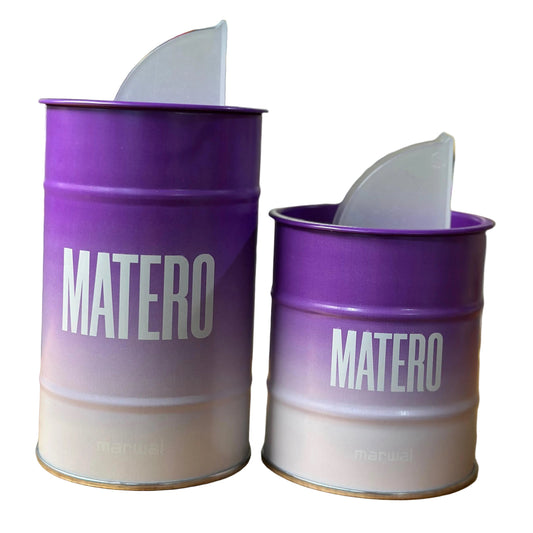 Set Yerbero Y Azucarero Metálico Mordo con Boquilla Dispensadora