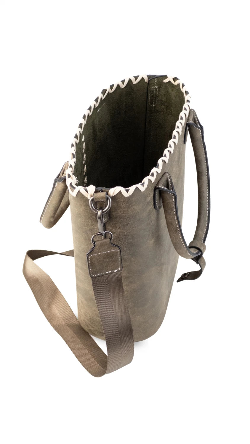 Canasta Matera Tipo Cartera Italia Chocolate – Bolso para Mate con División | Símil Cuero - Emporio Pewmayen
