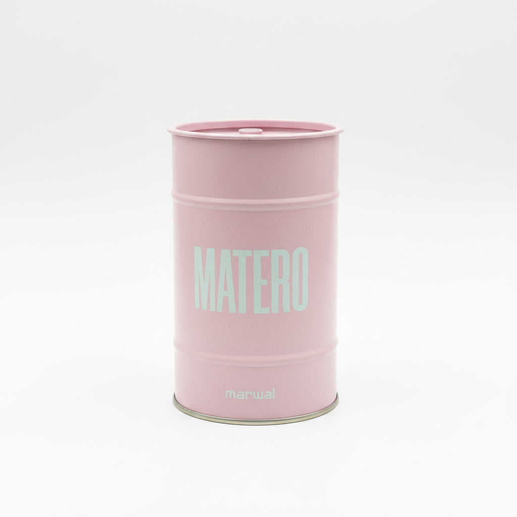 Yerbero Metálico Marwal Rosado con Boquilla Dispensadora 400g | Porta Yerba - Emporio Pewmayen