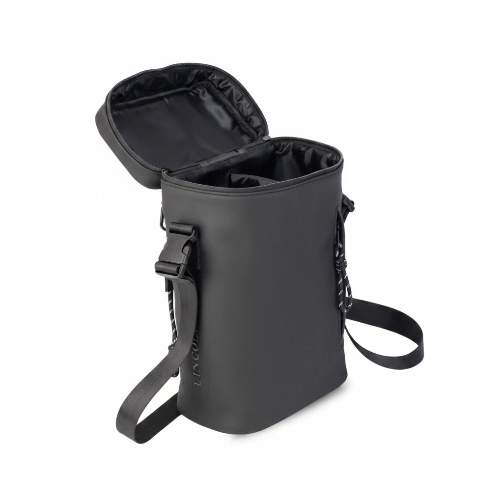 Bolso Matero Linconls - Islandia Negro con Divisiones Acolchadas y Correa Ajustable - Emporio Pewmayen