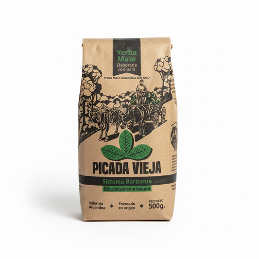 Yerba Mate Picada Vieja Tradicional Barbacuá 500 g