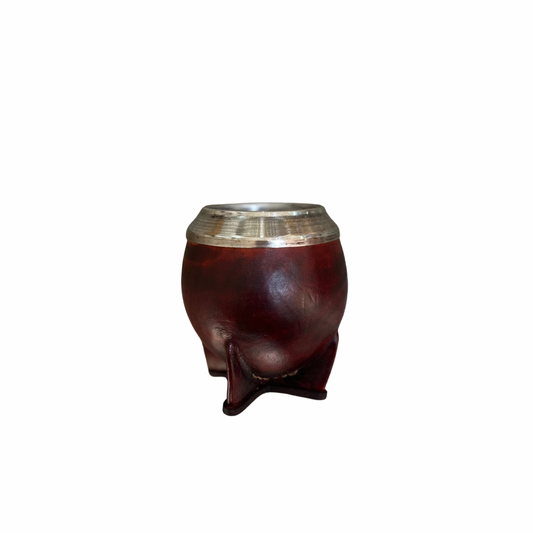 Mate Torpedo Calabaza Forrada en Cuero