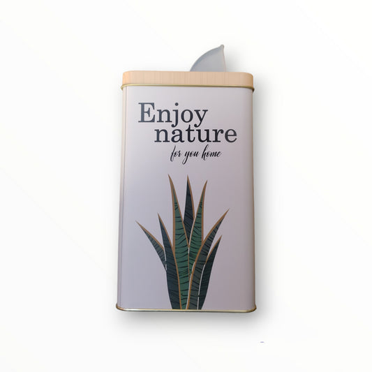 Lata Yerbera Rectangular Enjoy Nature