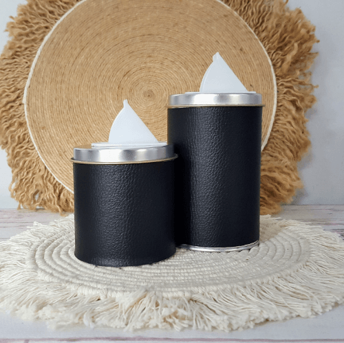 Set Latas Metálicas Yerbera Azucarera Negro